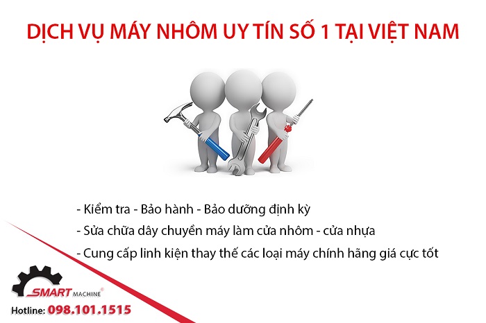 sửa chữa máy làm cửa nhôm